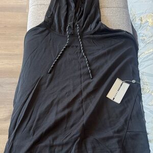 DKNY Charcoal Hoodie with Drawstring